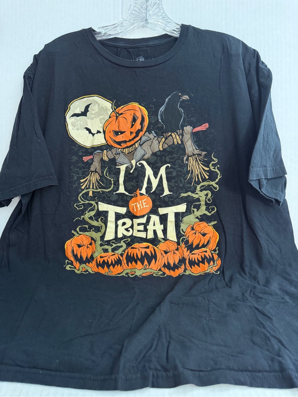 Universal Studios Black Halloween Pumpkin Graphic Tee “I’m The Treat”